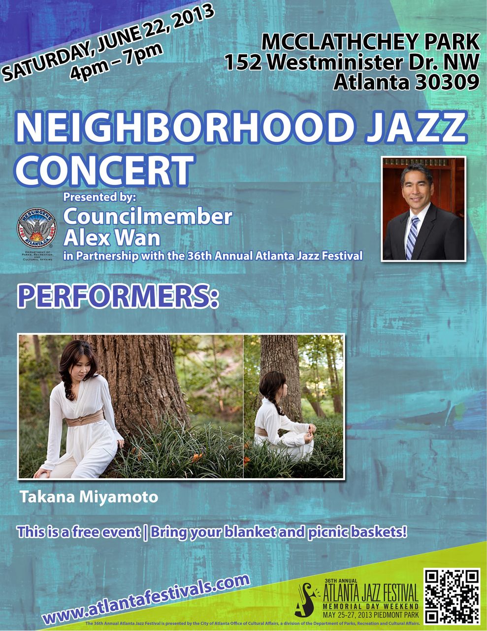 Neighborhood Jazz Concert presented by Councilmember Alex Wan In partnership with the 36 Annual Atlanta Jazz Festival
