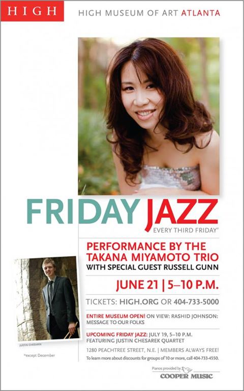 Friday Jazz featuring Takana Miyamoto Trio with special guest Russell Gunn (Trp)